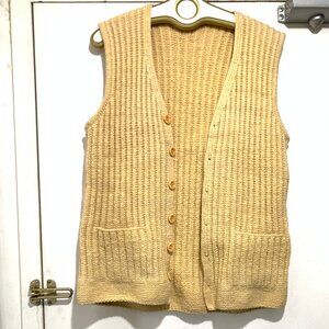 VINTAGE KNIT MIDWEIGHT WOOL VESTS SIZE M
